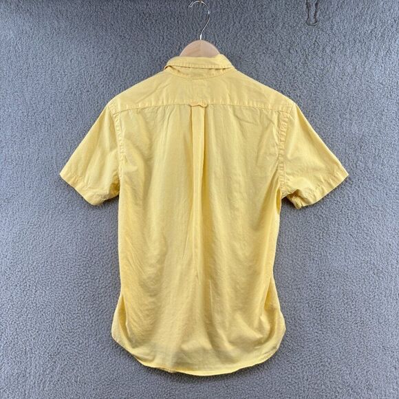Ralph Lauren Featherweight Twill Button-Down Shirt Yellow Short Sleeve Men’s S - Picture 3 of 11